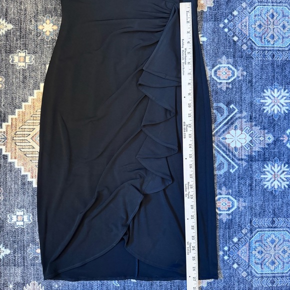White House Black Market Women’s Black Sleeveless Draped Formal Dress Size Small - Picture 10 of 10